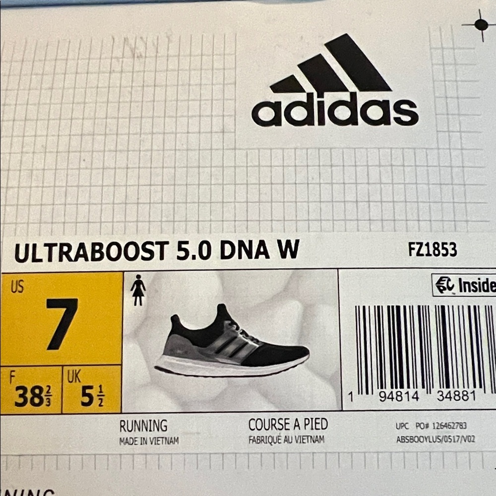 adidas Women's Black and Gray Ultraboost Sneakers - Picture 6 of 6